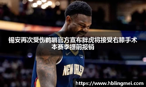 zoty中欧锡安再次受伤鹈鹕官方宣布胖虎将接受右膝手术本赛季提前报销